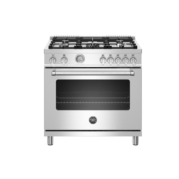 Bertazzoni Master Series 36" 5.9 Cubic Feet Gas Freestanding Convection Range & Reviews Wayfair